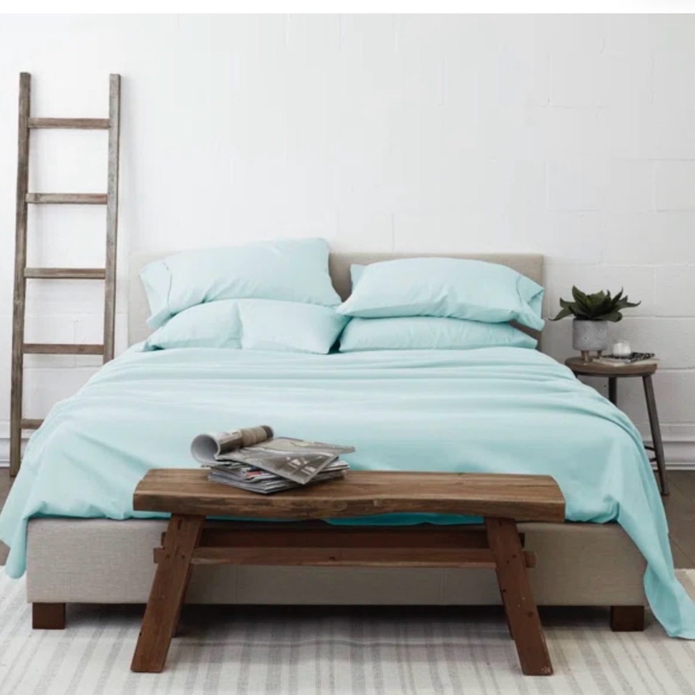 NEW! Microfiber ultra soft light Aqua twin sheet set
